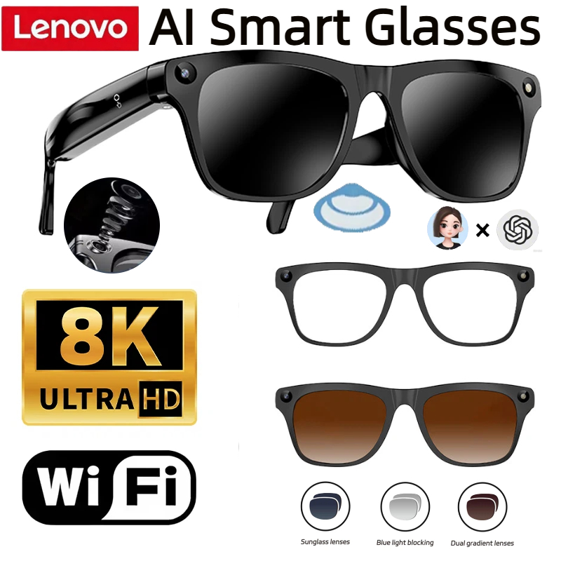 Power Bank - Occhiali Smart Lenovo con Memoria 32G,