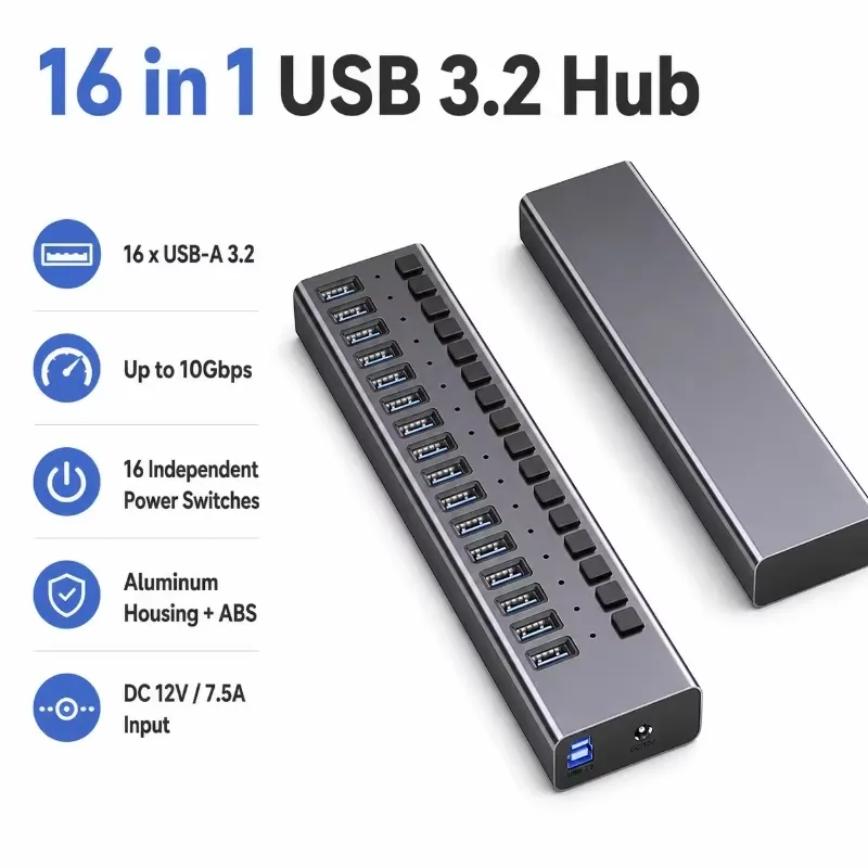 AP01 Hub USB 3.2 Gen2 a 16 Por - Usb Hub recensione e prezzo