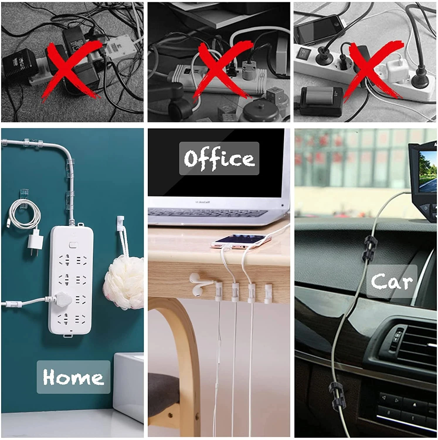 Piccoli fermacavi adesivi per  - Cable Organizer recensione e prezzo