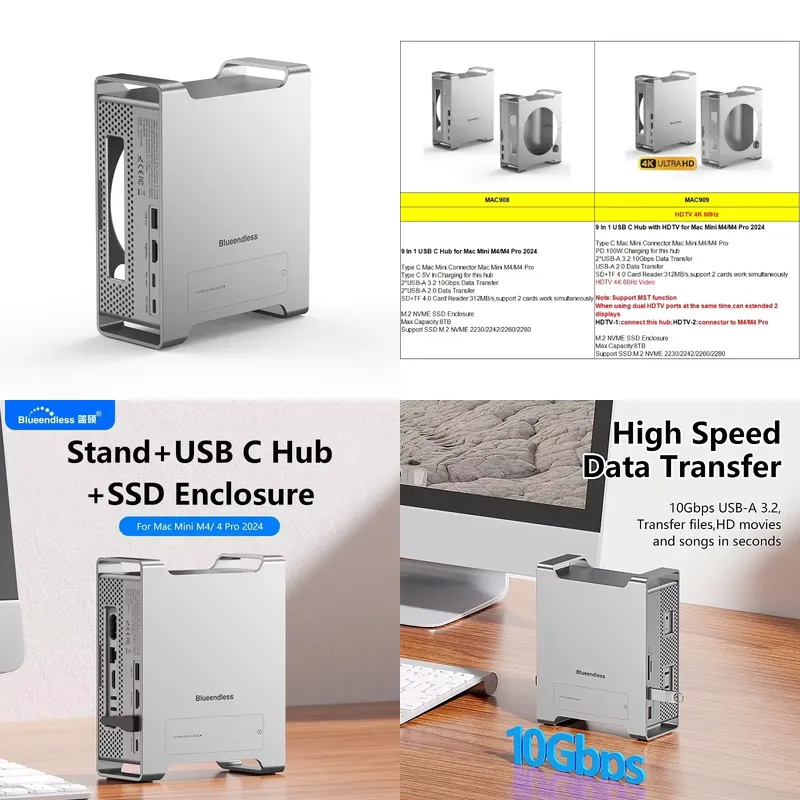 AP01 per Mini M4 Stand Hub Doc - Usb Hub recensione e prezzo