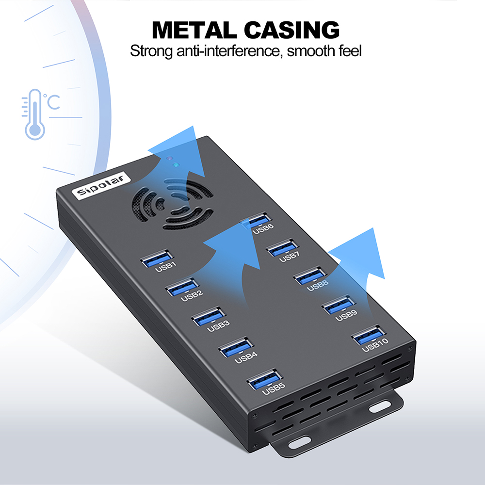 Hub di ricarica USB 3.0 a 10 p - Usb Hub recensione e prezzo